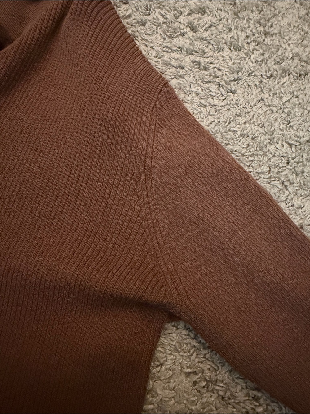 ASOS COLLUSION Espresso Brown Ribbed Zip Up Crop Top - Picture 7 of 8